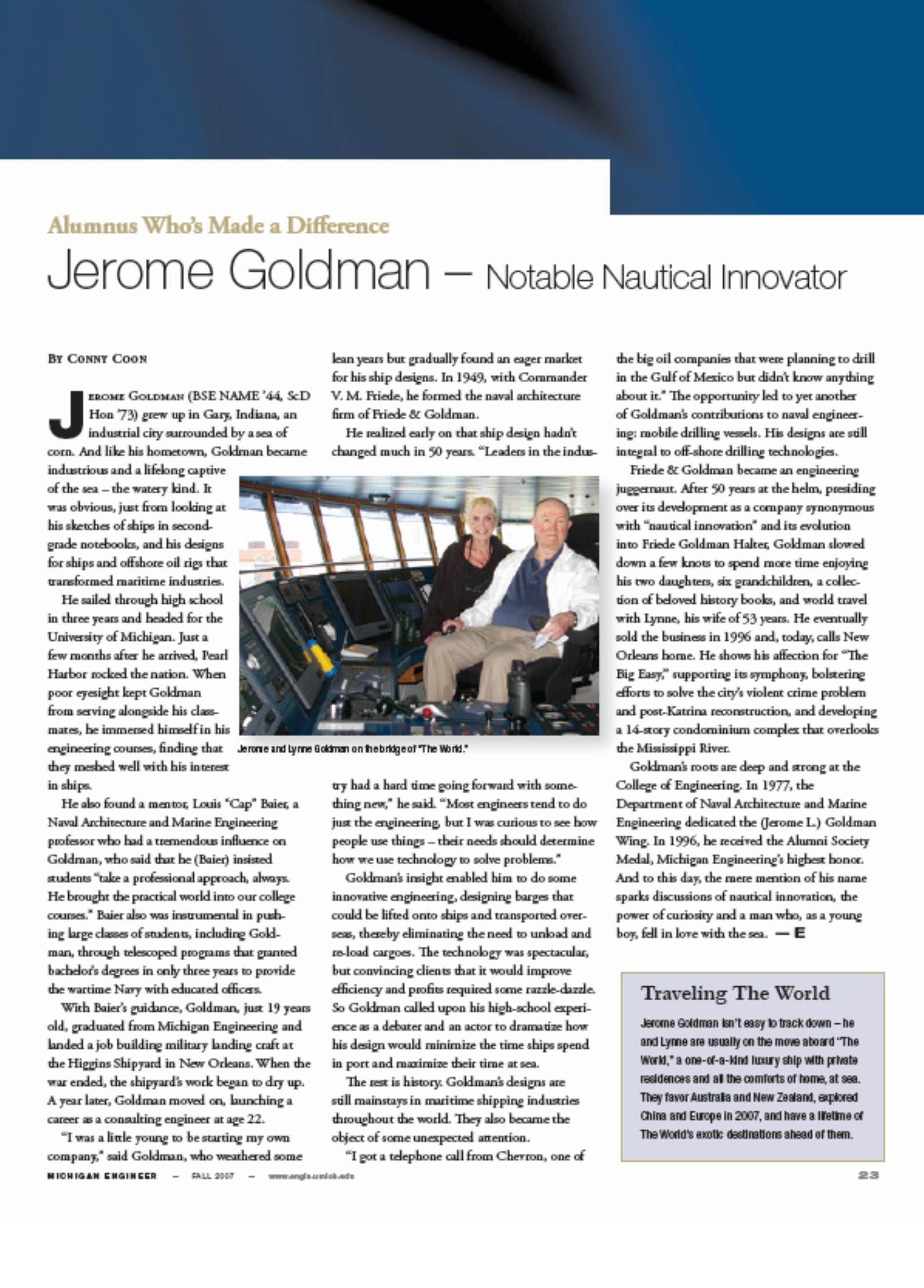 Michigan Engineer Alumnus Profile