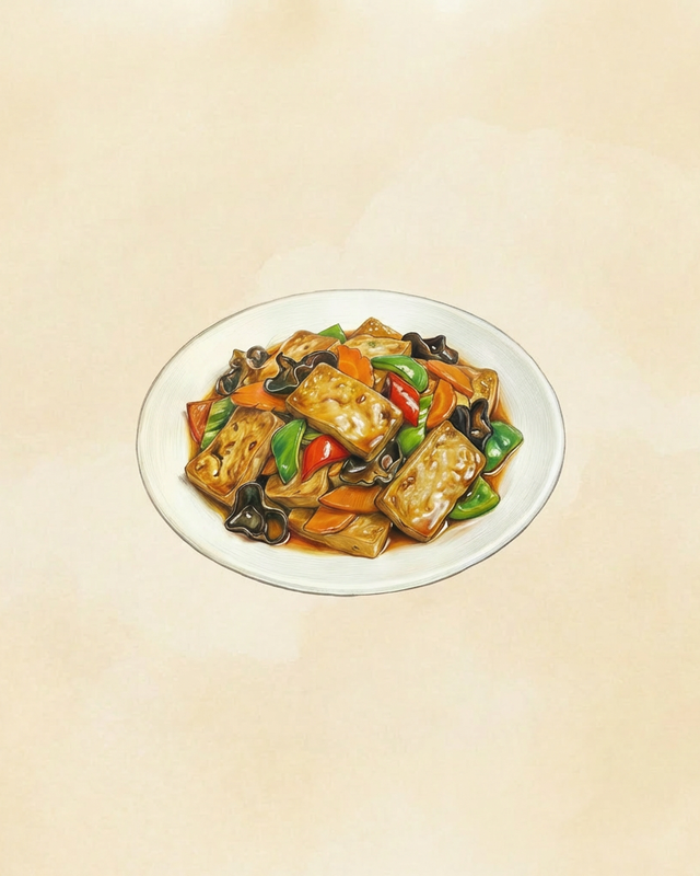 Tofu nach Hausart (geschmort)