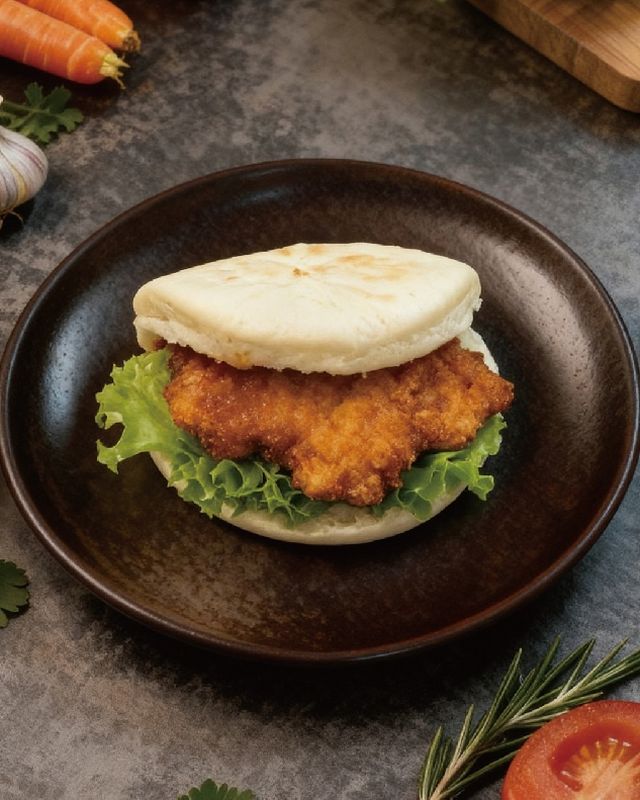 Knusprige-Hähnchenbrust-Bao