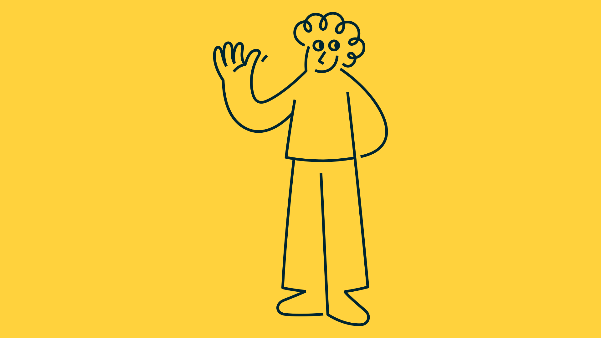 Lowago Character winkend gelb