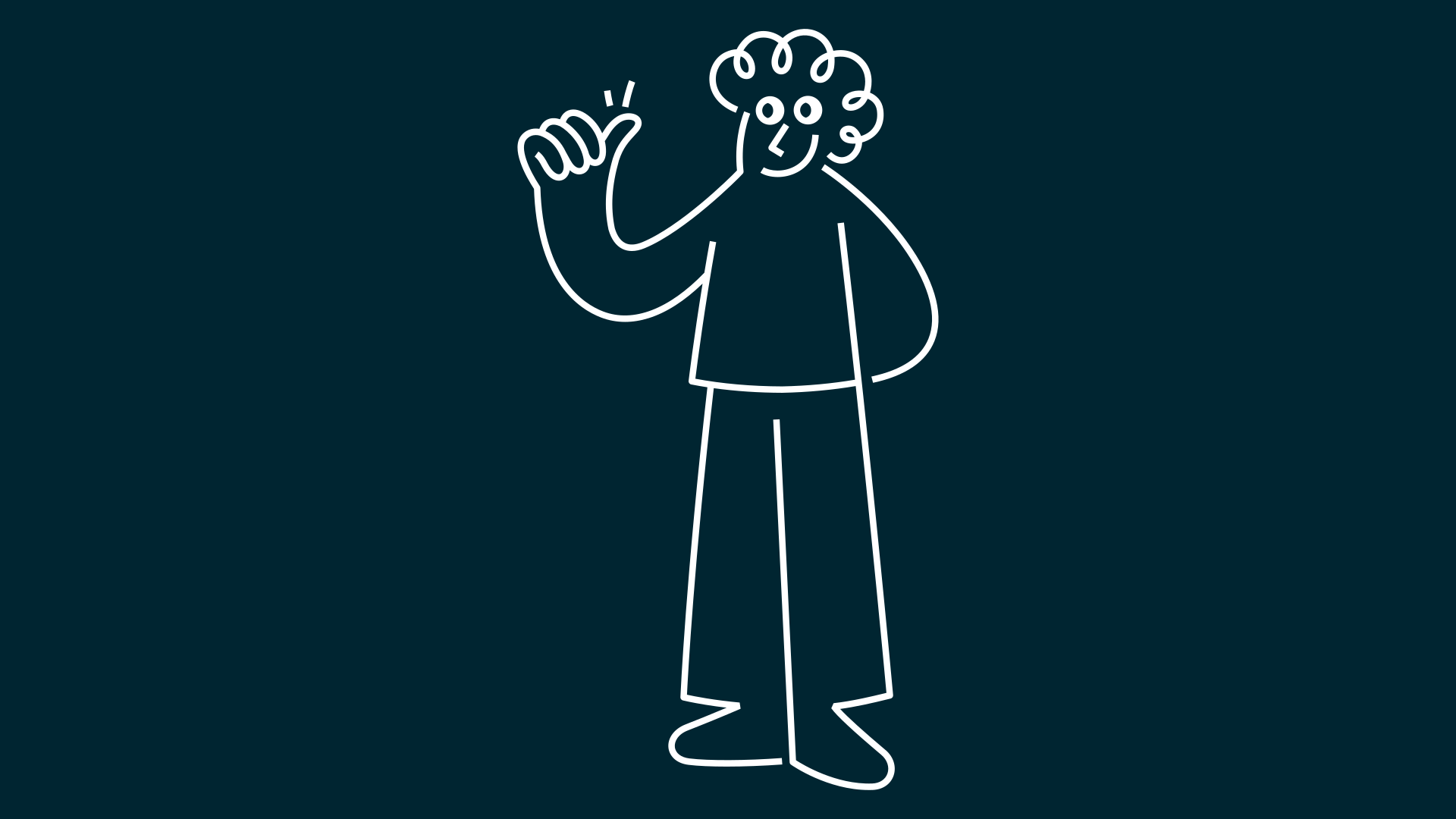 Lowago Character Daumen hoch blau