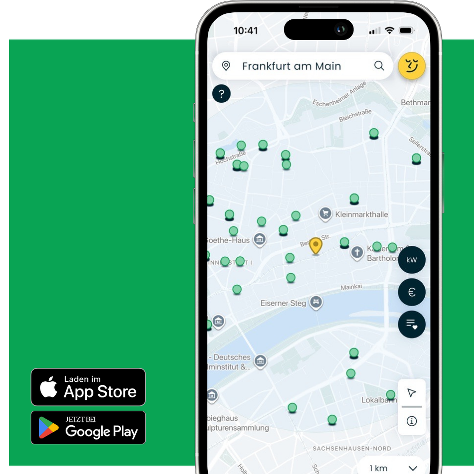 Lowago App Karte mit Ladestationen