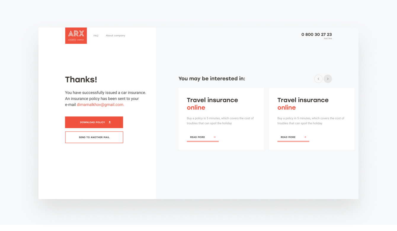 ARX: Car Insurance Marketplace thanks photo