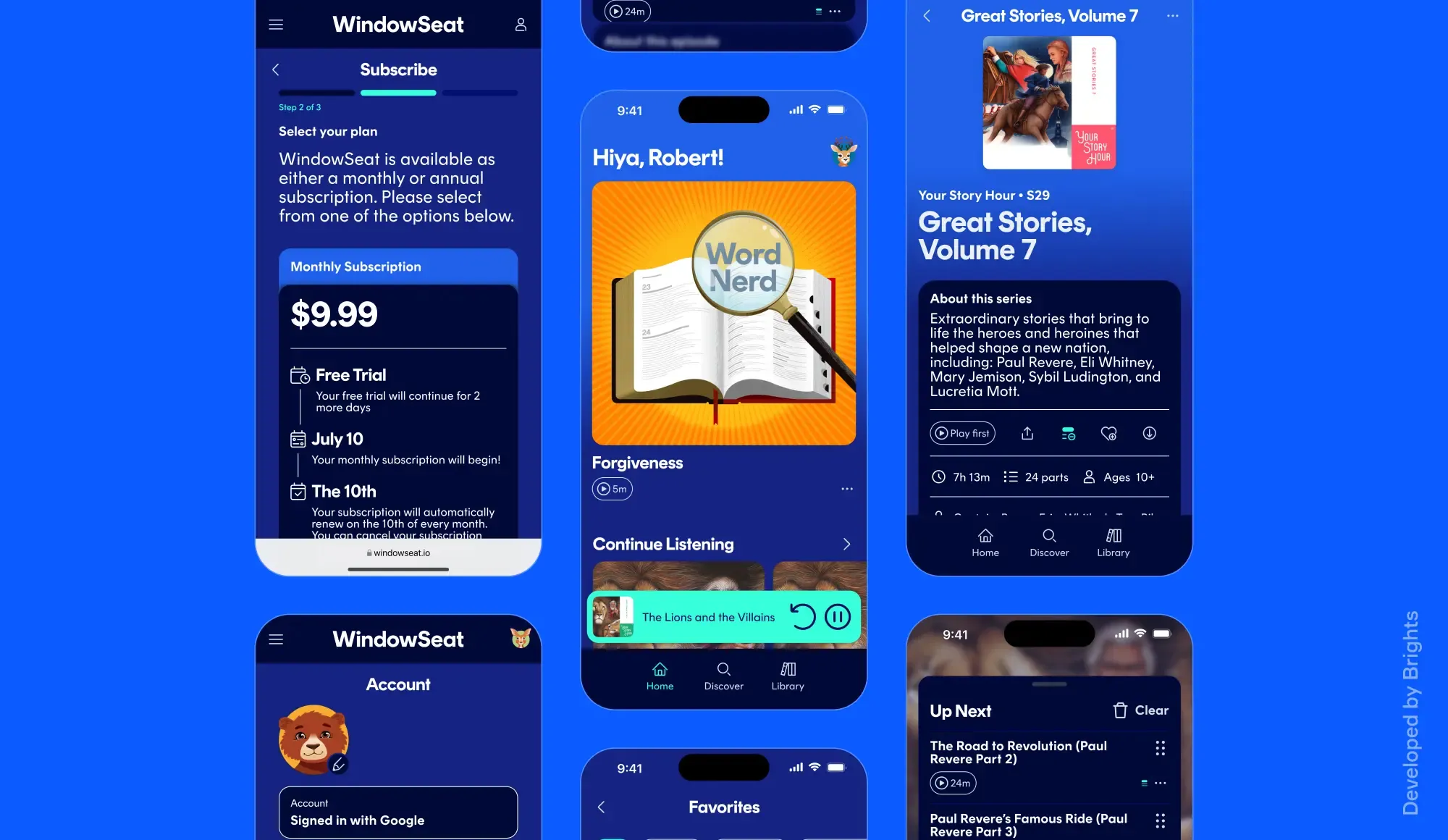 WindowSeat app. Developed by Brights
