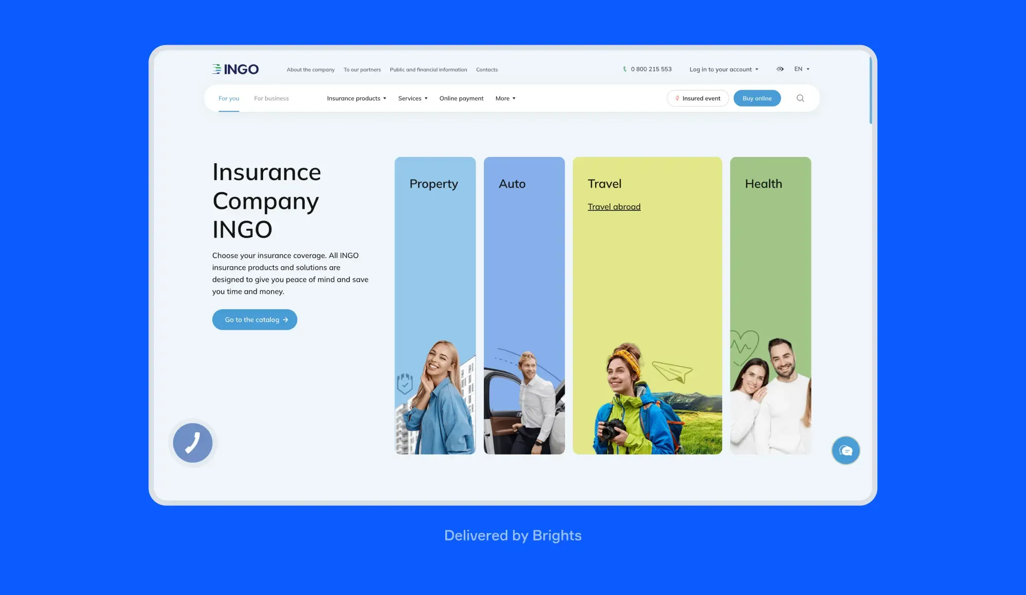 INGO. Corporate website modernization by Brights