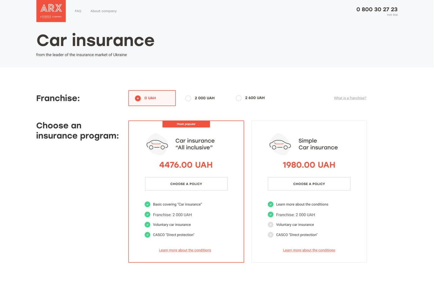 ARX: Car Insurance Marketplace