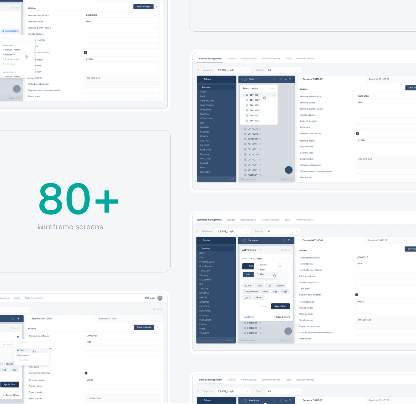 Termix wireframes