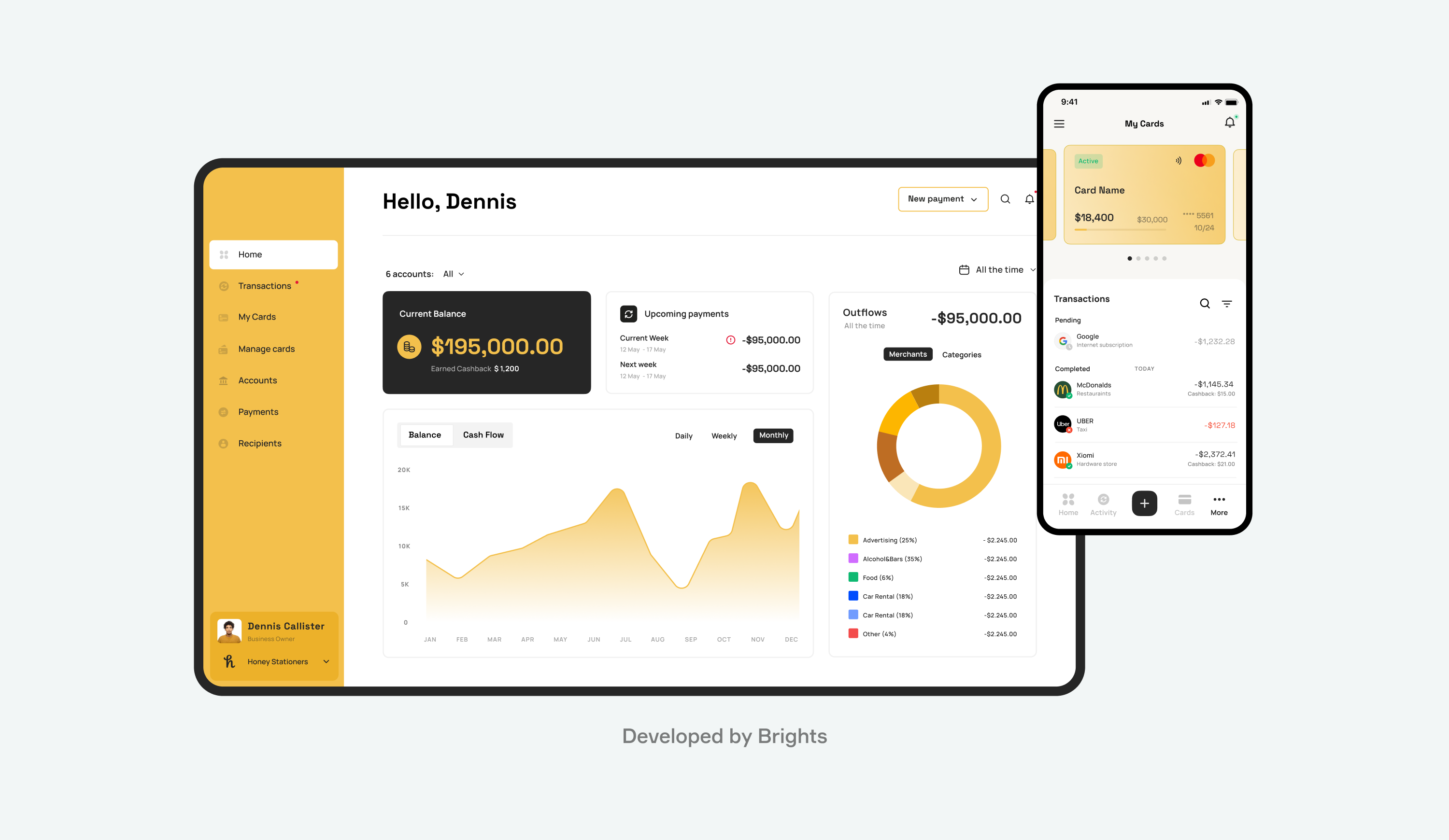All-in-one banking and payment platform developed by Brights