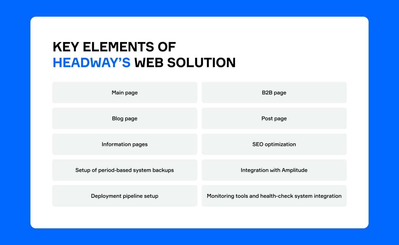 Headway Key Elements