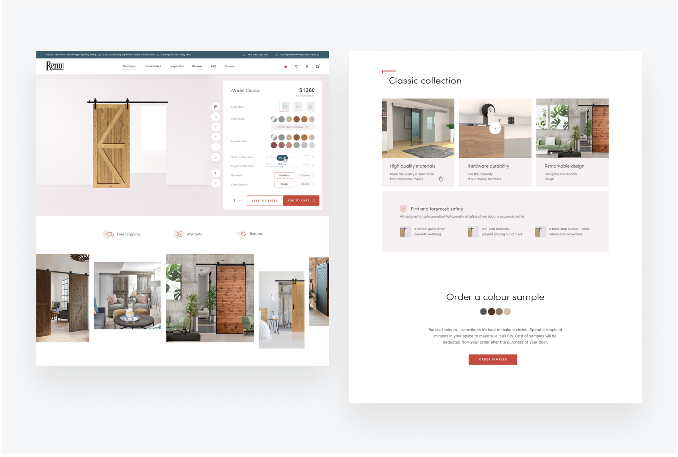 Reno product page