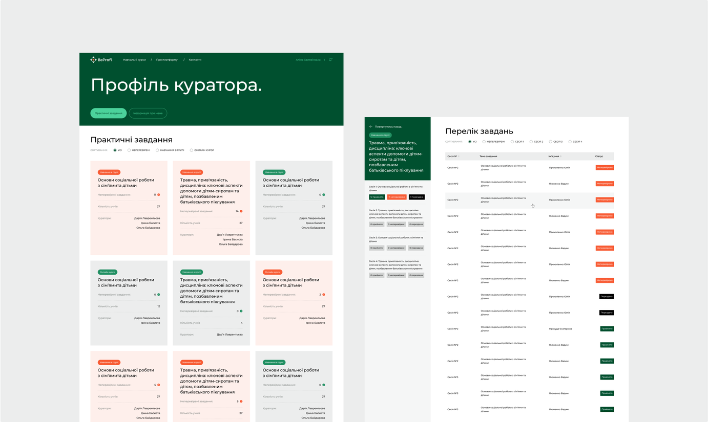 BeProfi curators platform