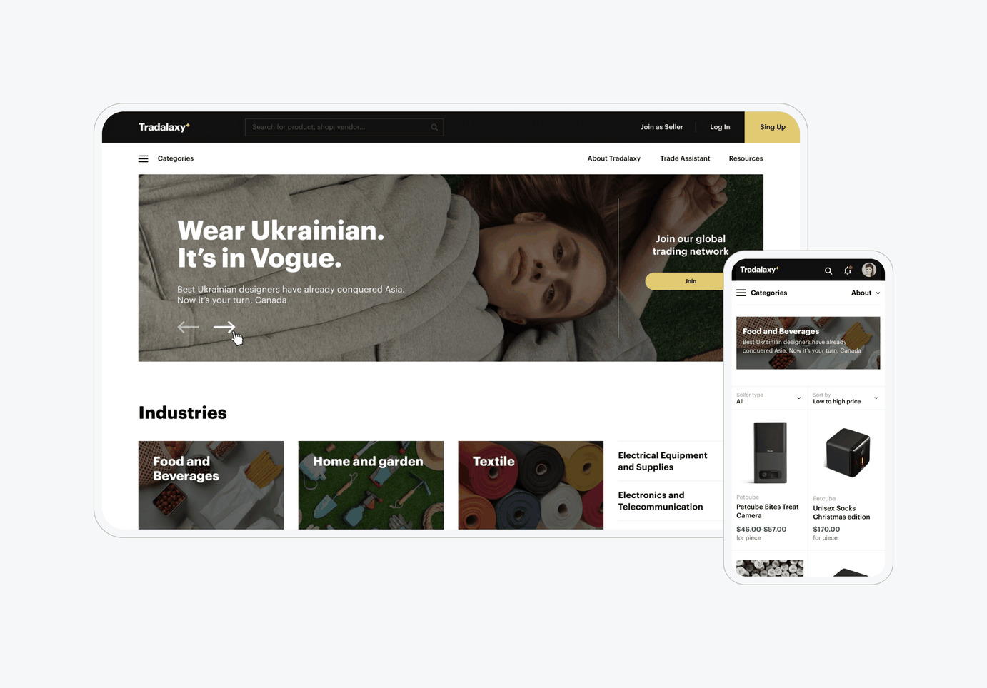Tradalaxy homepage