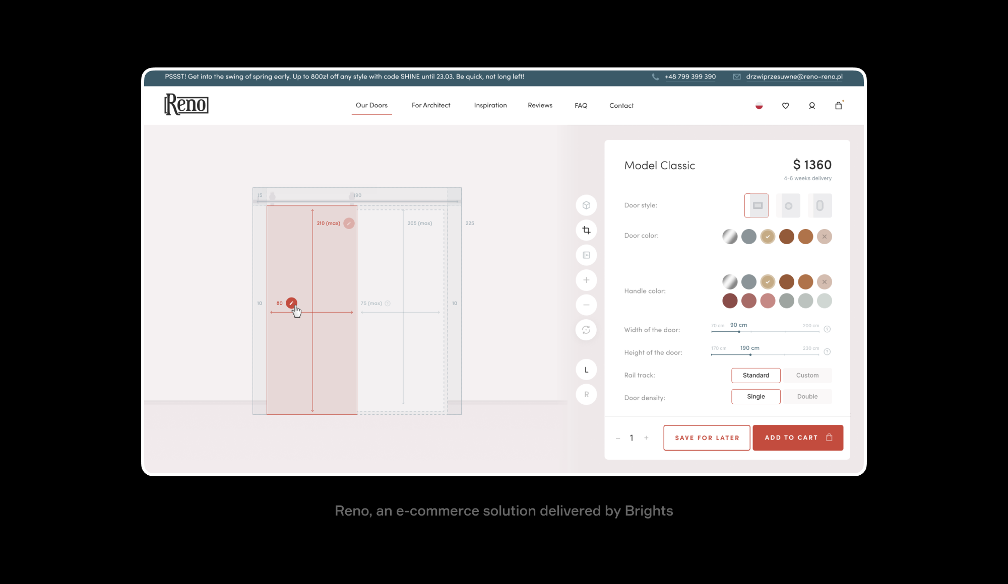 Reno, an interactive e-commerce platform developed by Brights
