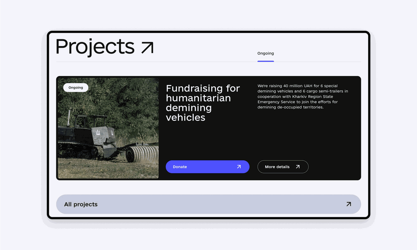 Serhiy Prytula Charity Foundation projects