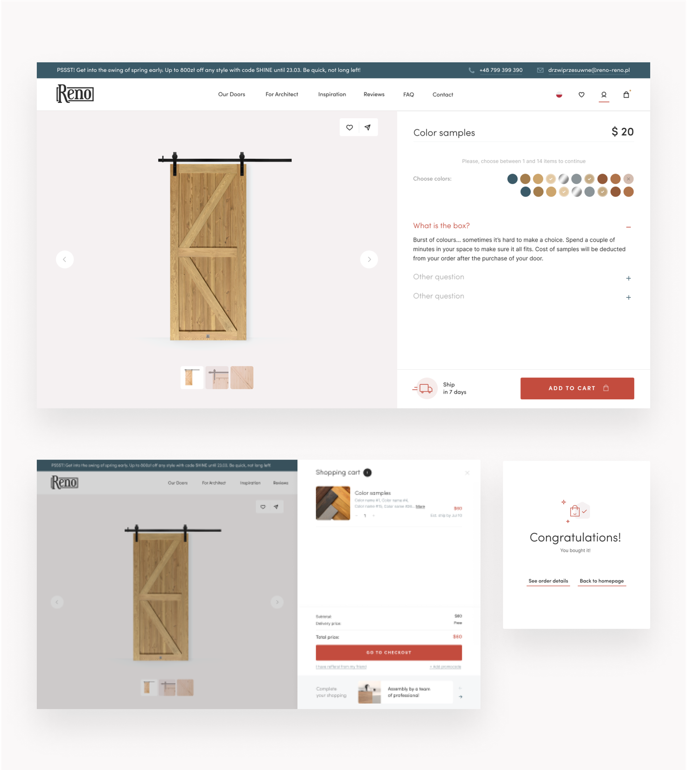 Reno color samples