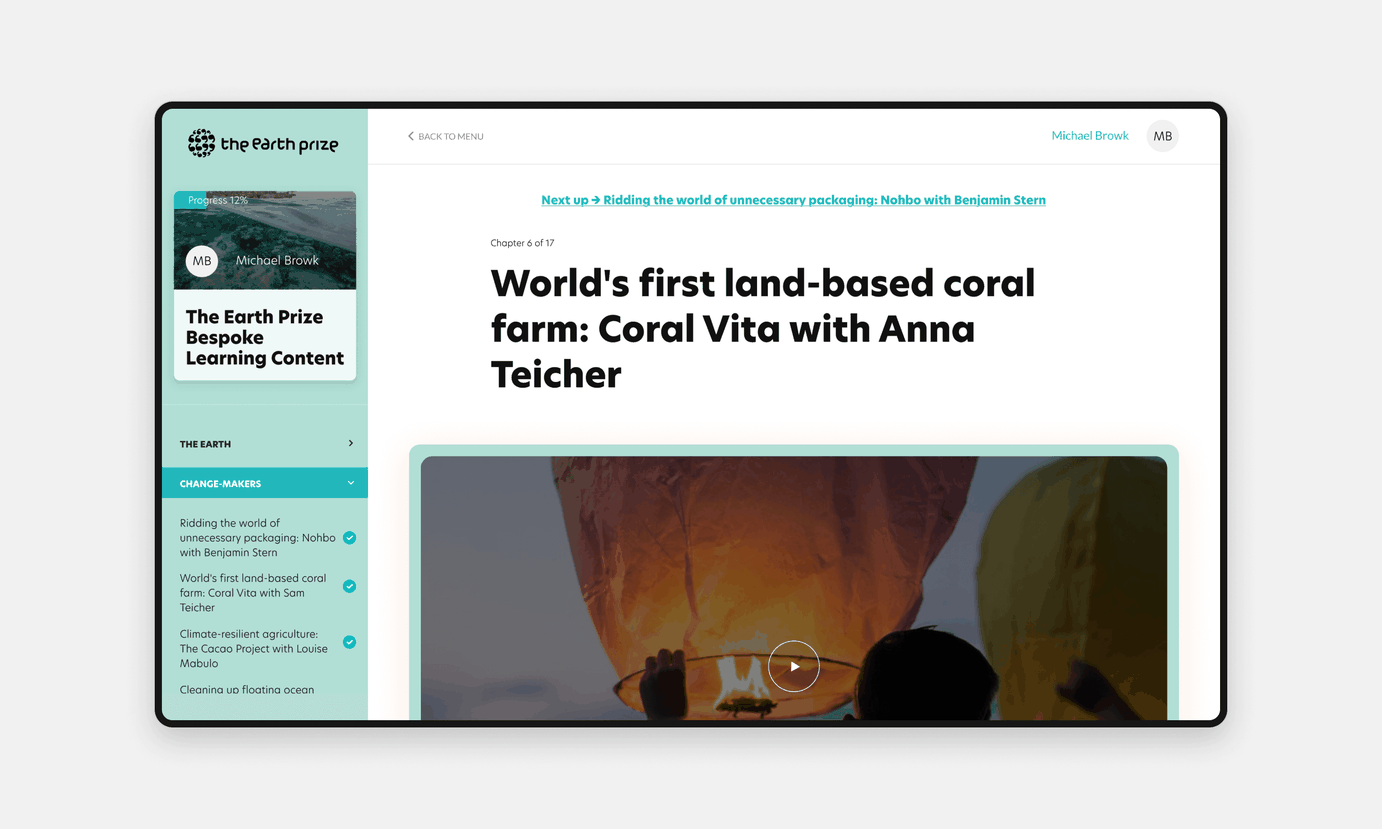 The Earth Prize about client