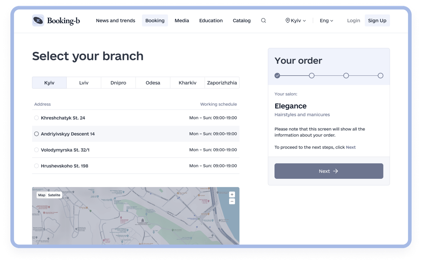 Booking app main
