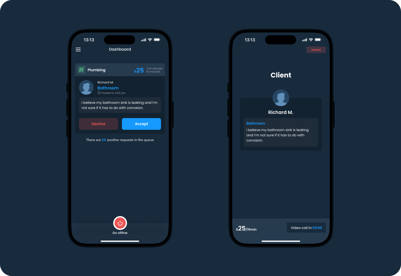 Guided for professionals home screen