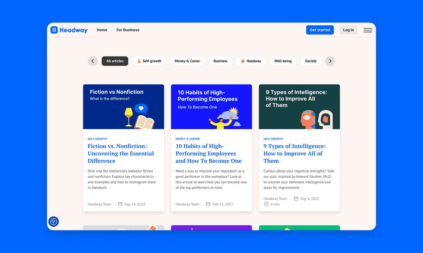 Headway articles