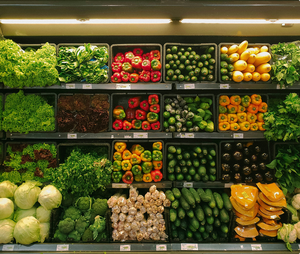 Vegetables at a grocery store