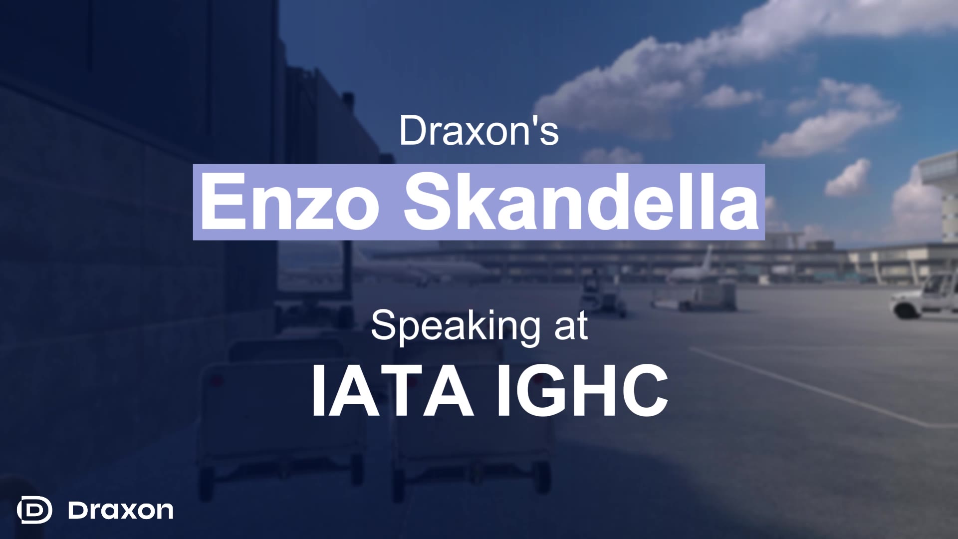 Draxon's Enzo Skandella speaking at IATA IGHC 2026