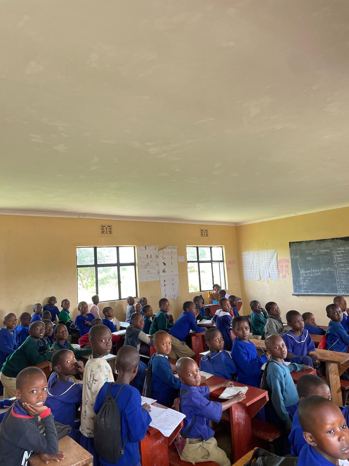 Classroom of a completed school