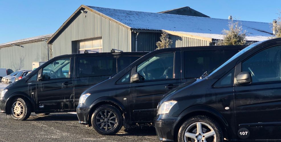 Leje af minibus til 9 pers.