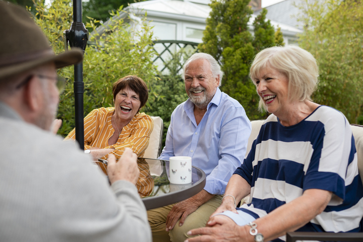 Seniors Laughing Outside