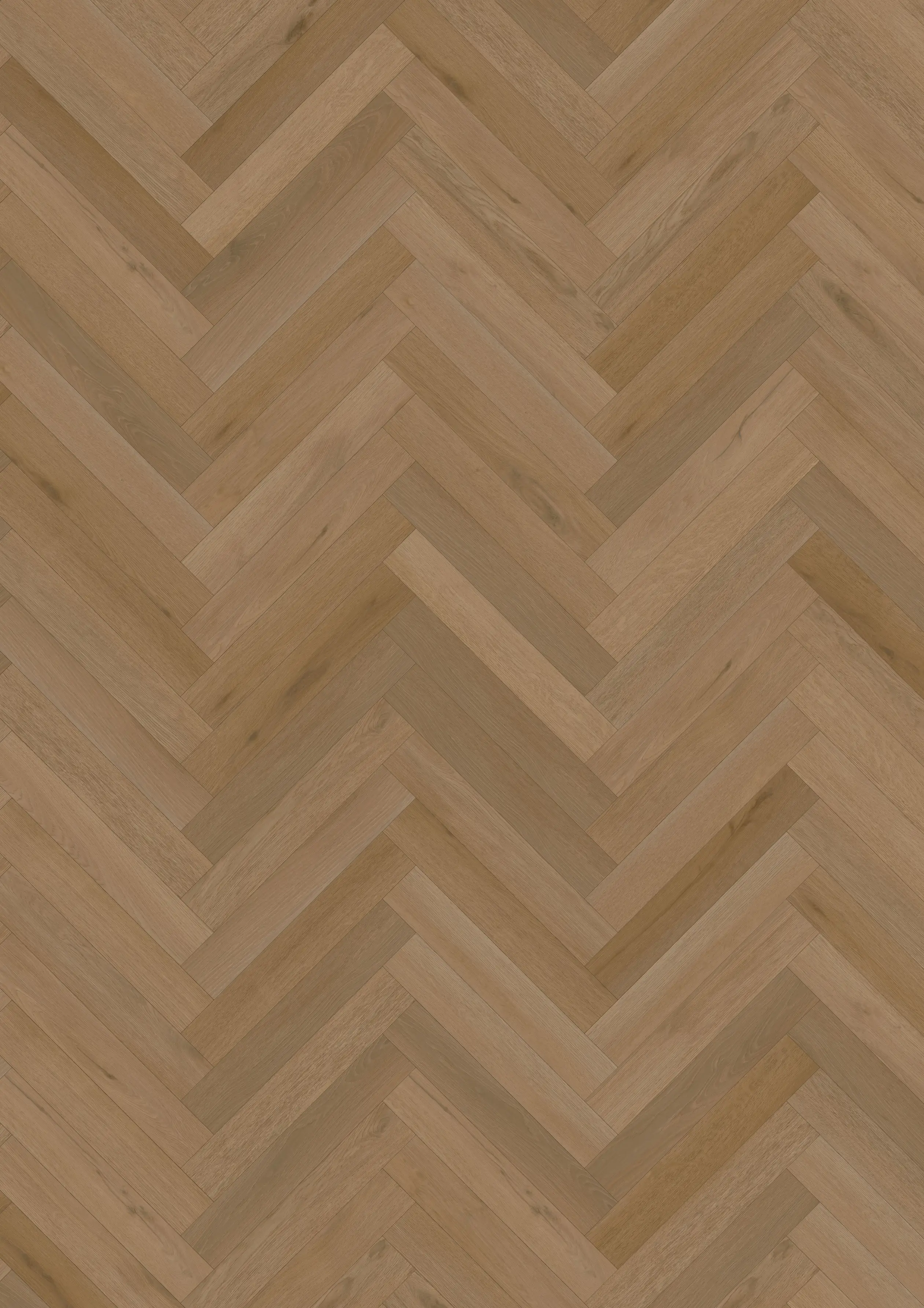 Herringbone pattern wooden flooring with a warm, natural finish and interlocking diagonal planks.