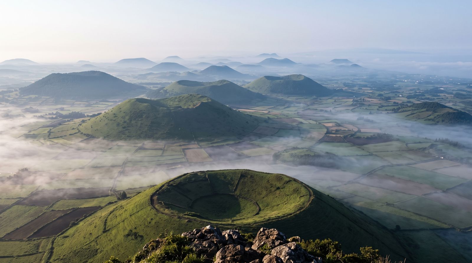 Nobody told you France has eighty volcanoes, and you can walk up them