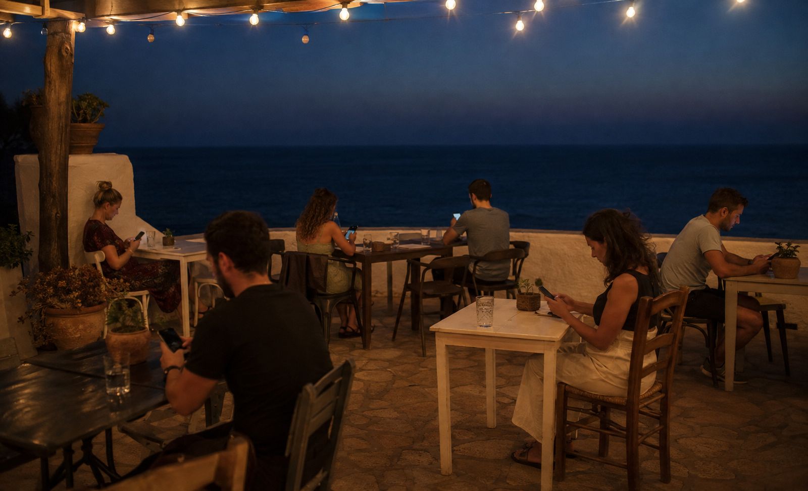 Everyone at the resort gets online after dinner, and that is the problem