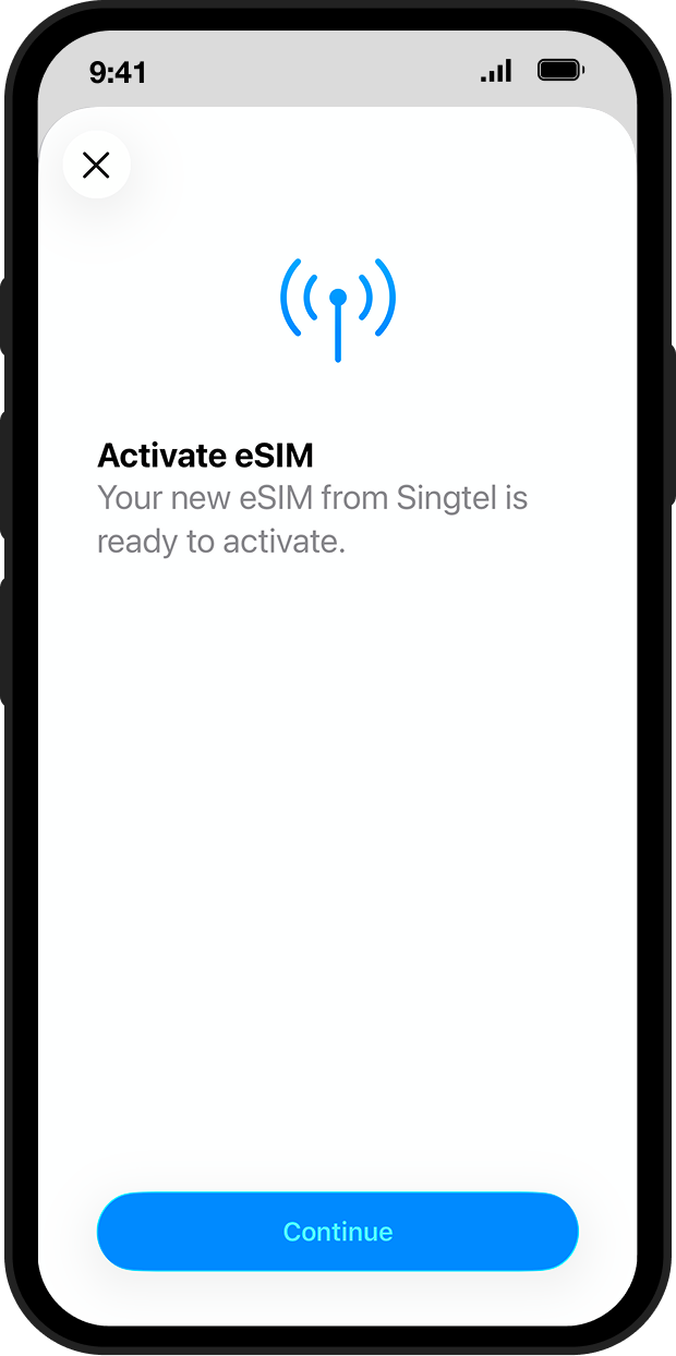 iPhone (iOS 26+) — Scan QR code — step 05: Tap Continue.