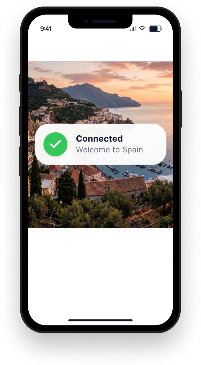 Land and connect.
