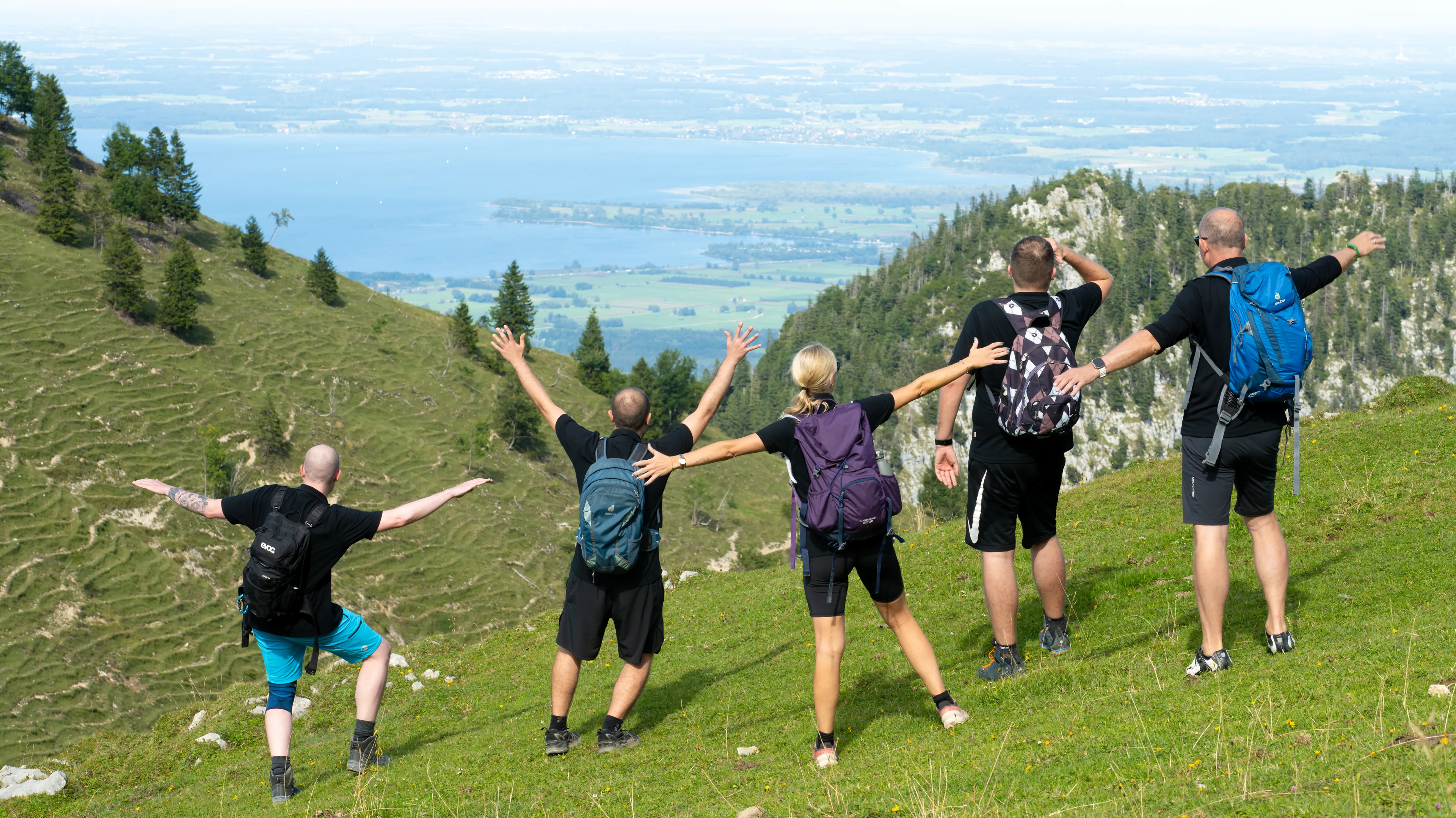 Teambild des gemeinsamen Ausflugs auf die Kampenwand