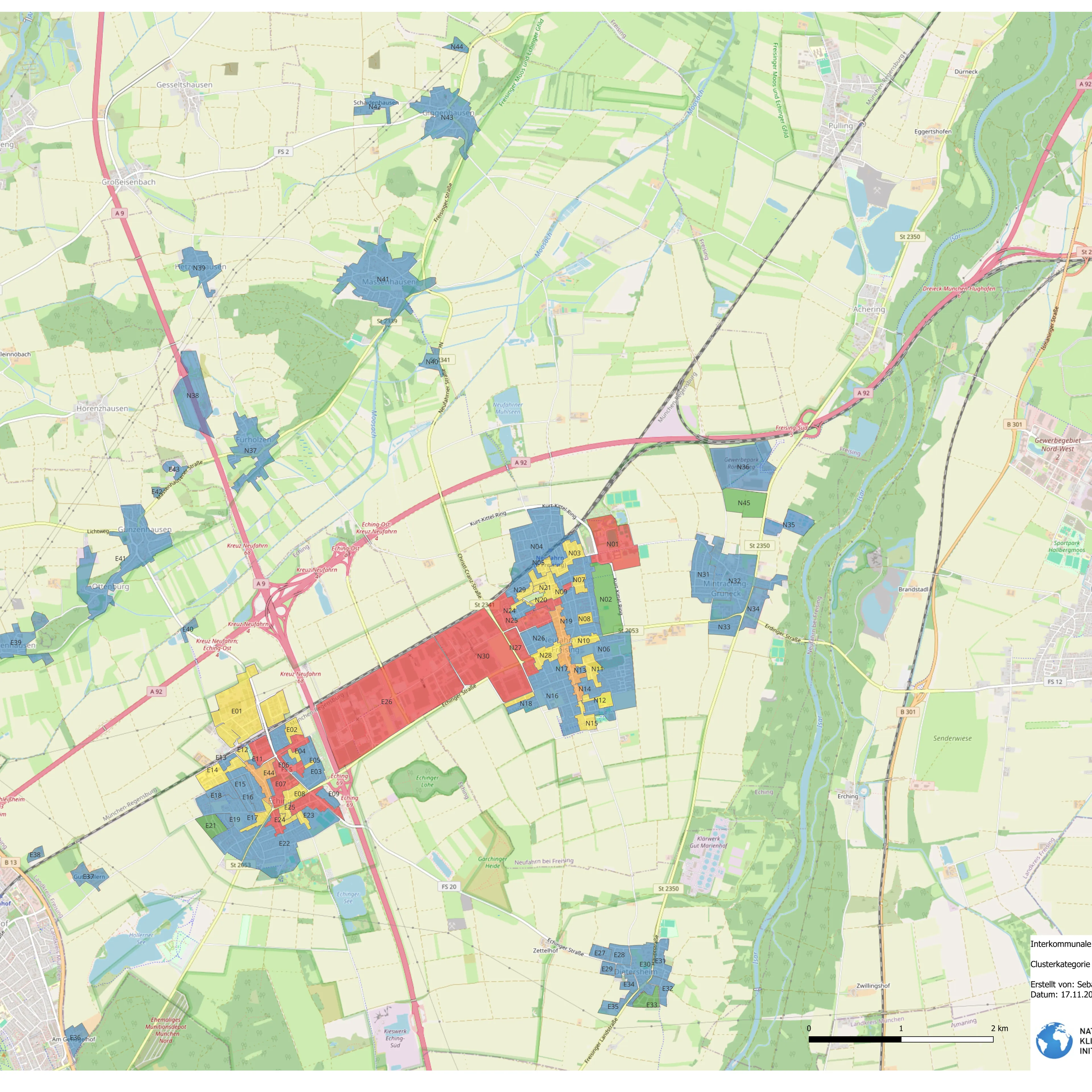 Map of Neufahrn and Eching