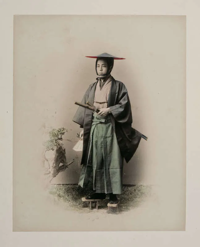Junger Mann, porträtiert als Samurai