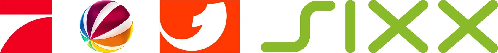 Logo der TV-Sender ProSieben KabelEins SatEins Sixx