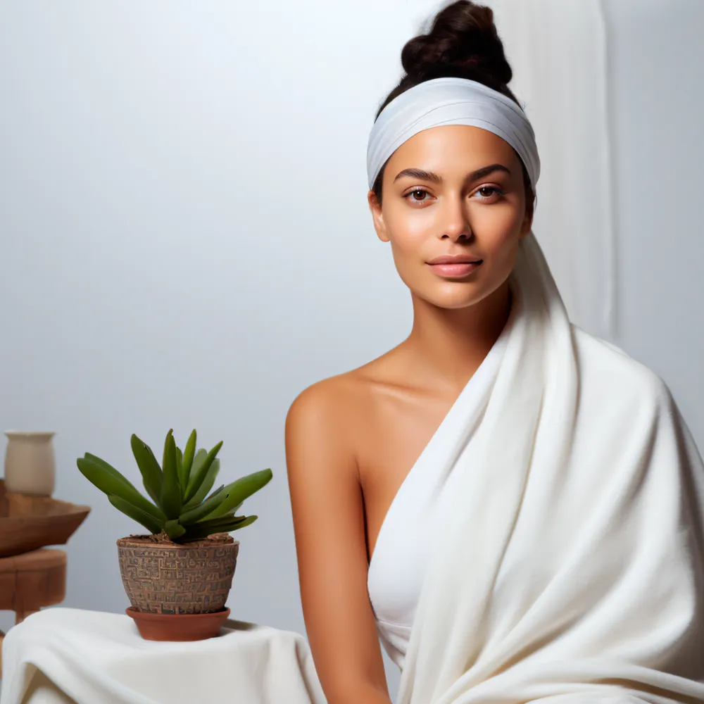 Mujer en clínica estética recibiendo tratamiento de cosmetología avanzada para rejuvenecimiento facial.
