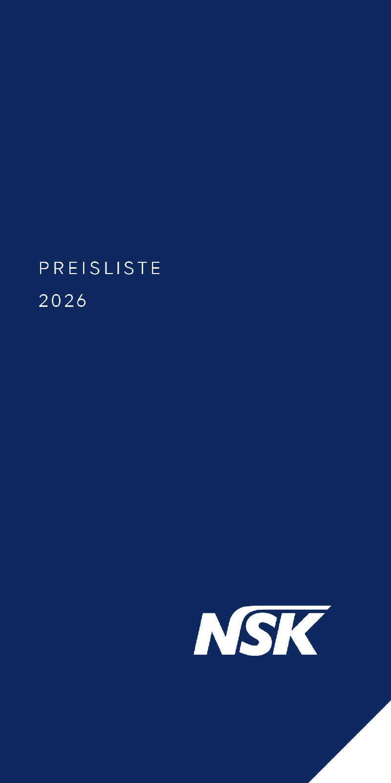 PREISLISTE 2026