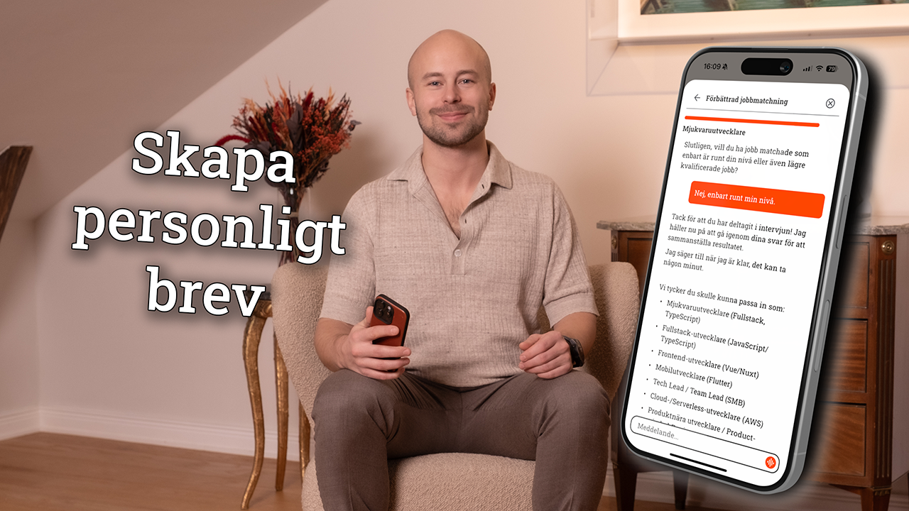 Skapa personligt brev i Wundermatch – med text eller röst