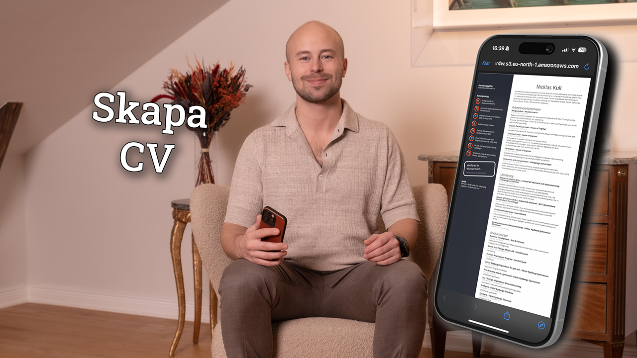 Skapa CV i Wundermatch – direkt i appen