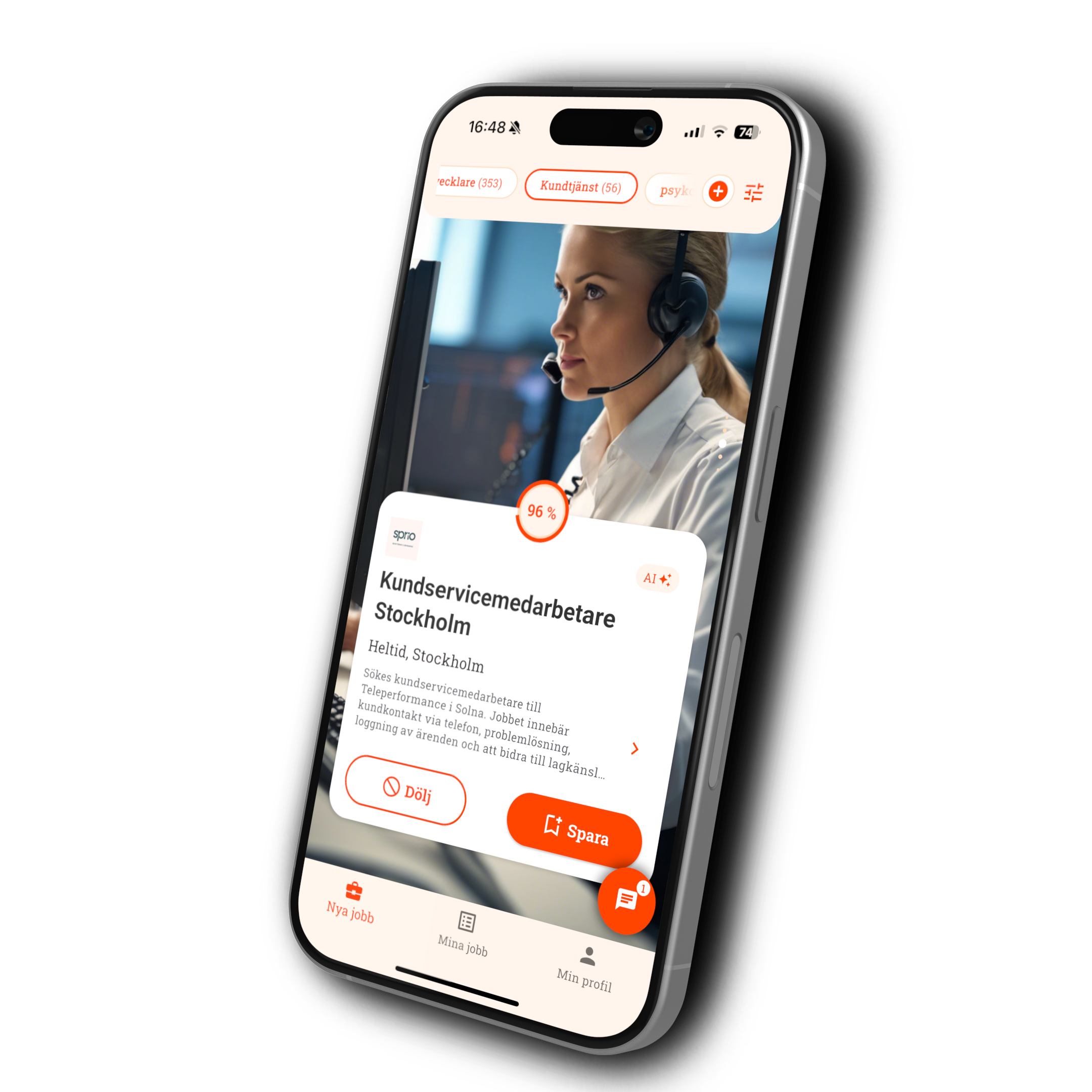 Wundermatch appen matchar dig mot lediga jobb varje minut