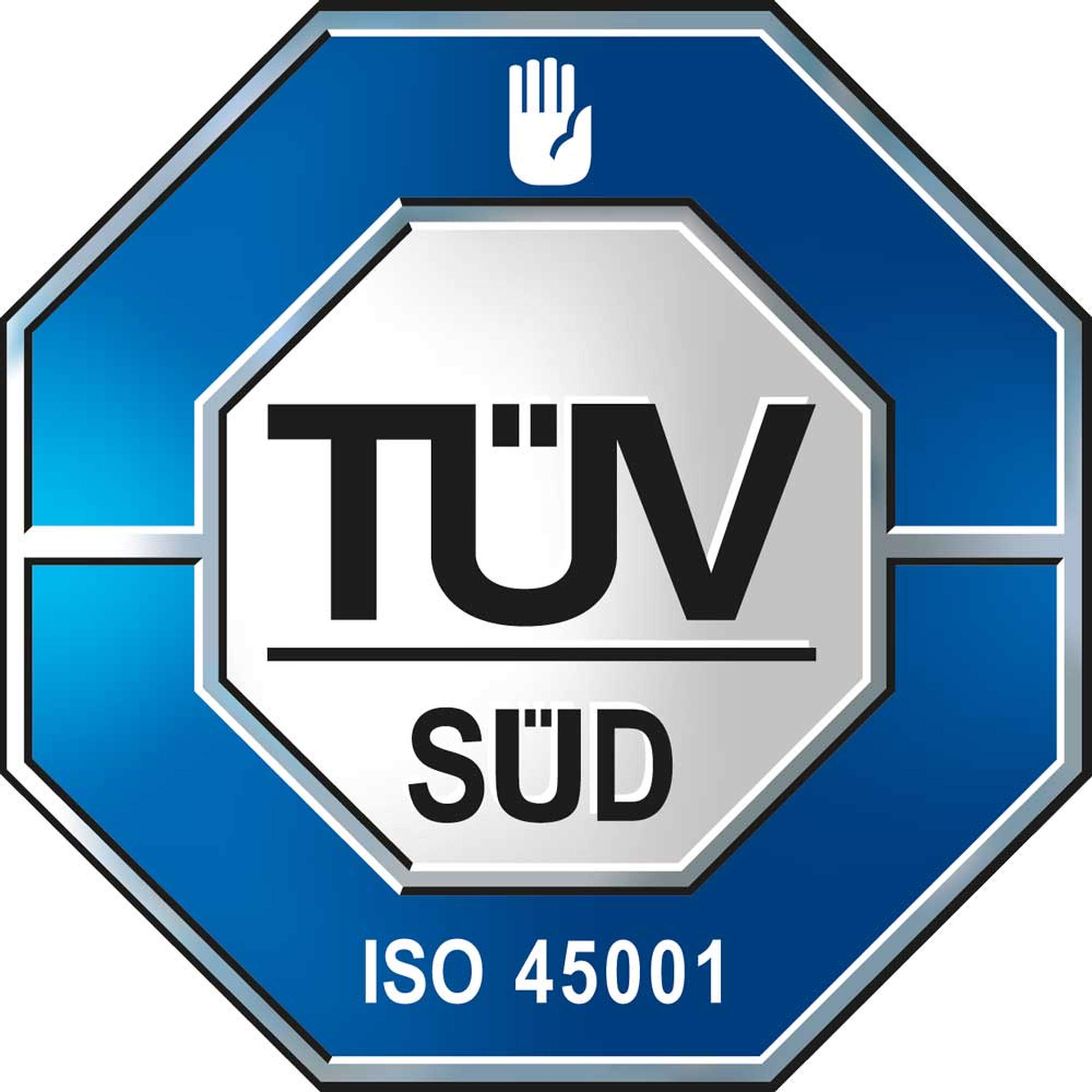 TUEV-SUED ISO45001 Zertifikat