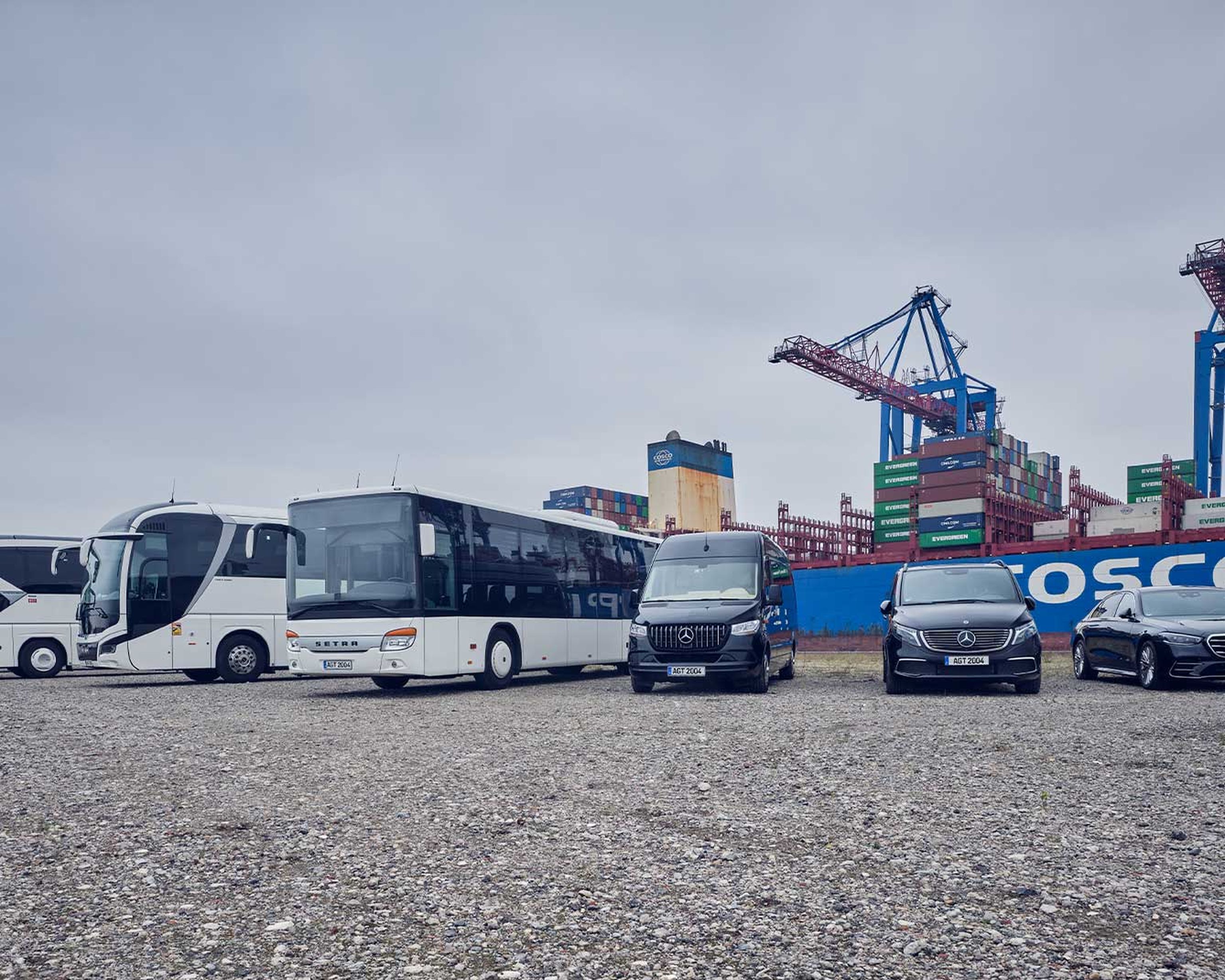 A range of agt vehicles in various bus sizes