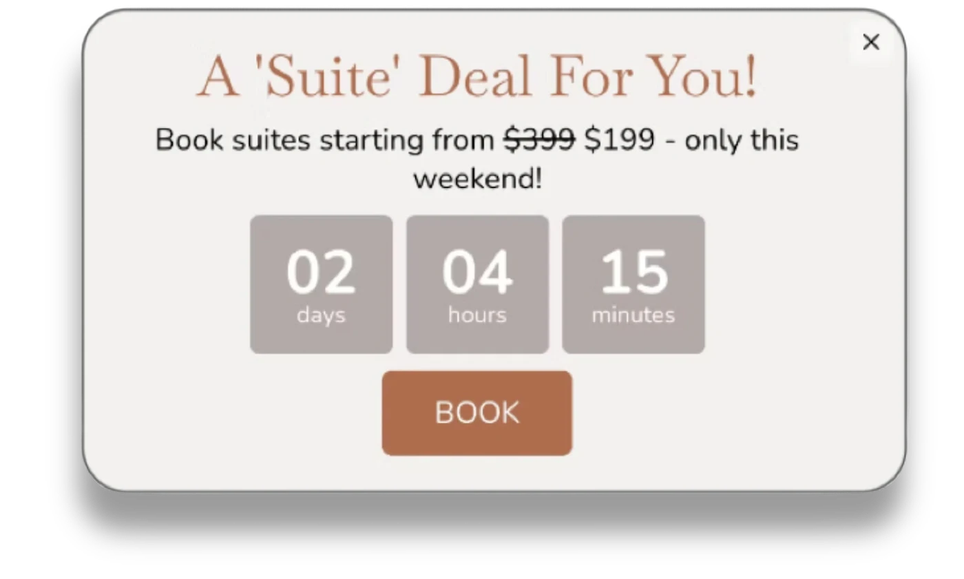 Black Friday promotion example