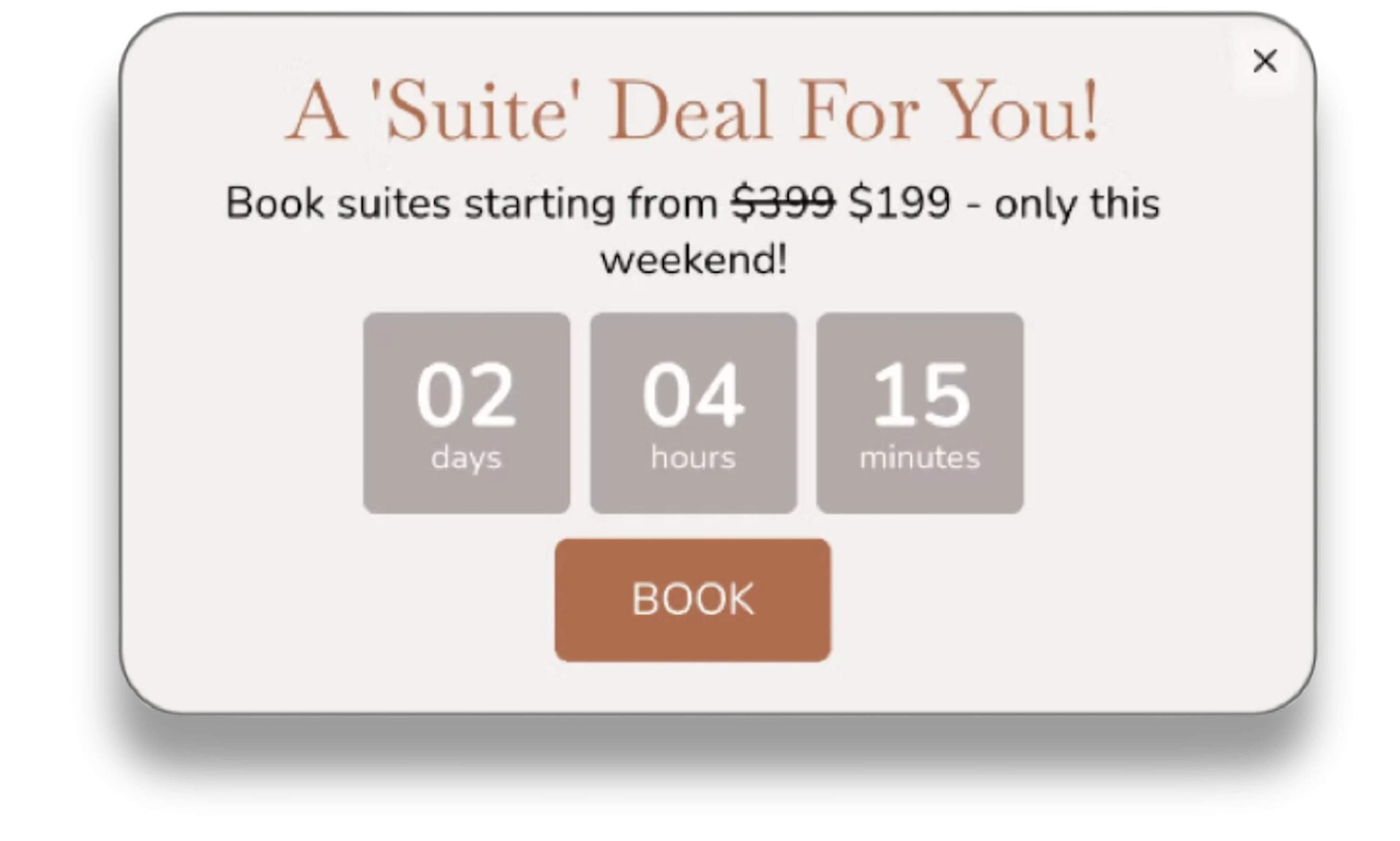Black Friday promotion example