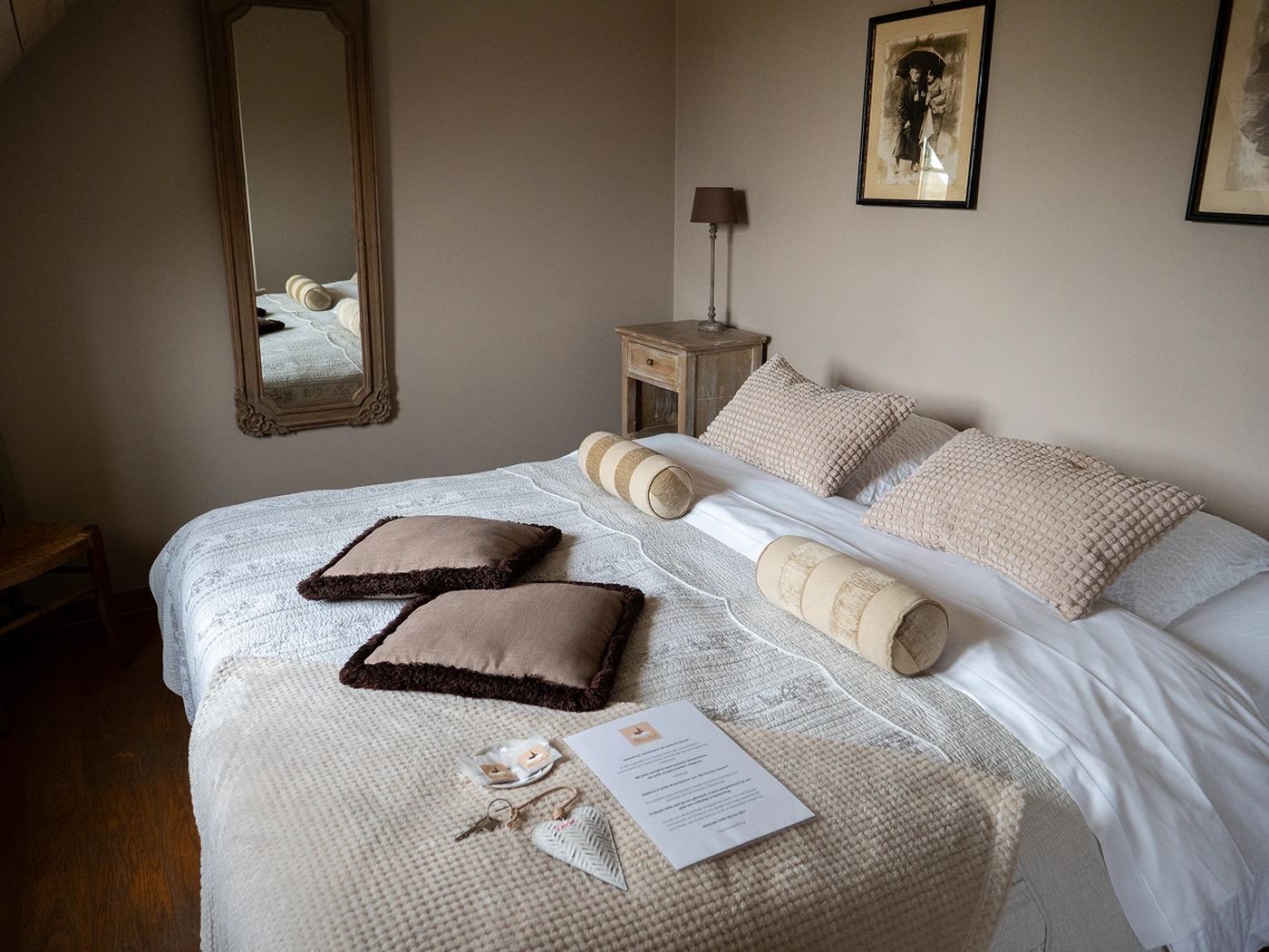 cozy rustic hotel room