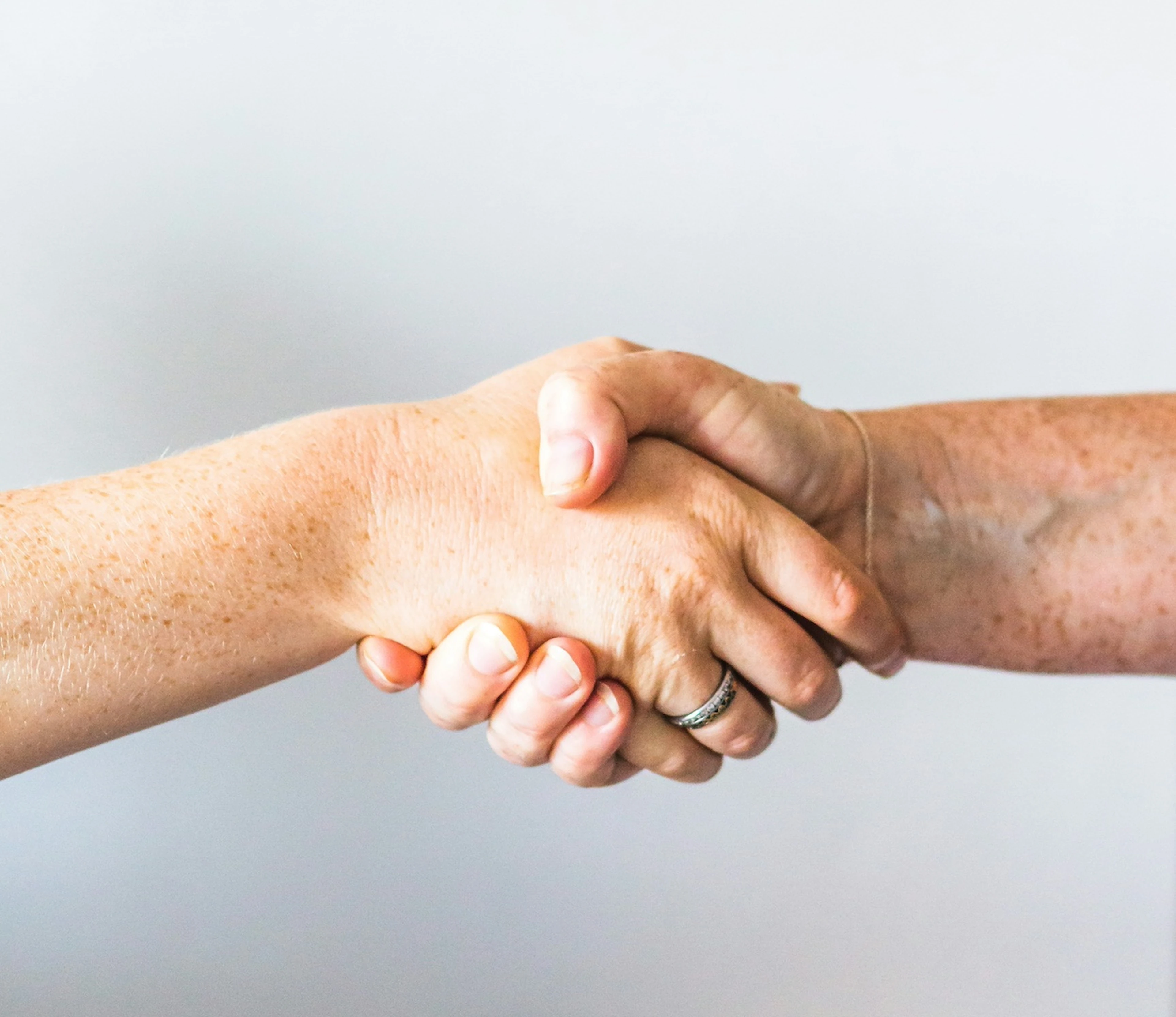 close-up of a hand shake