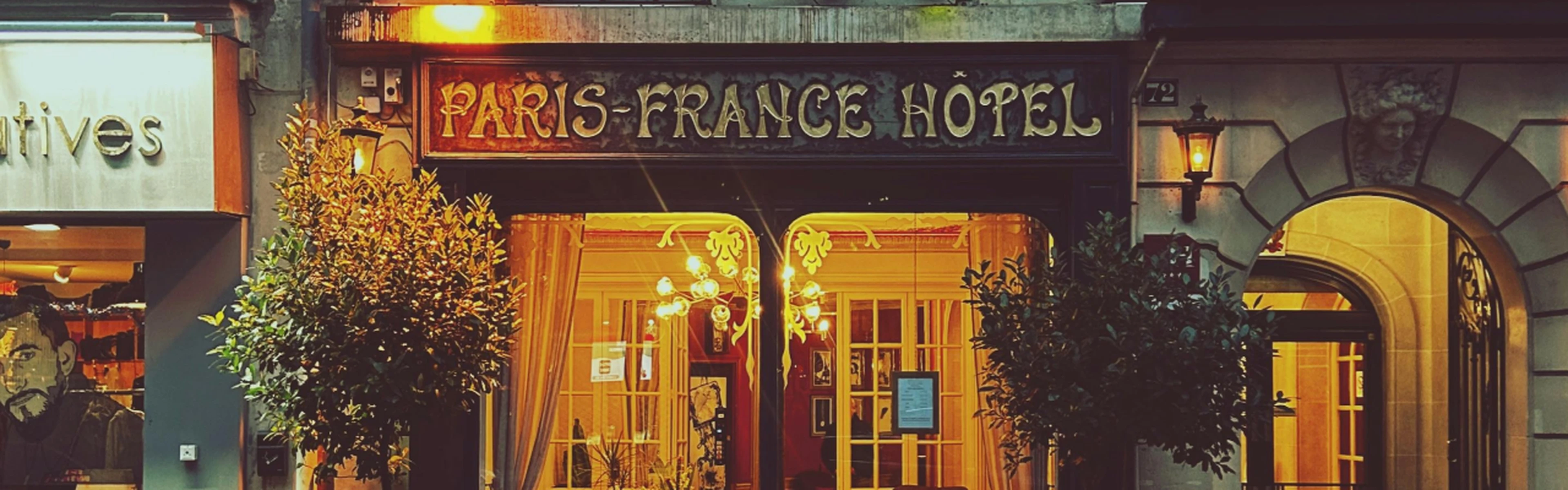 hotel facade in paris france