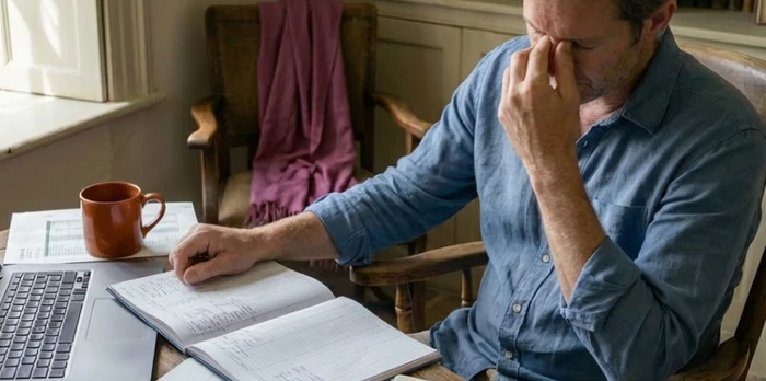 independent hotel owner sitting at his desk overwhelmed with manual revenue management and pricing work